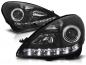 Preview: Scheinwerfer LED Tagfahrlicht Optik für Mercedes SLK R171 Bj. 04-11 Schwarz